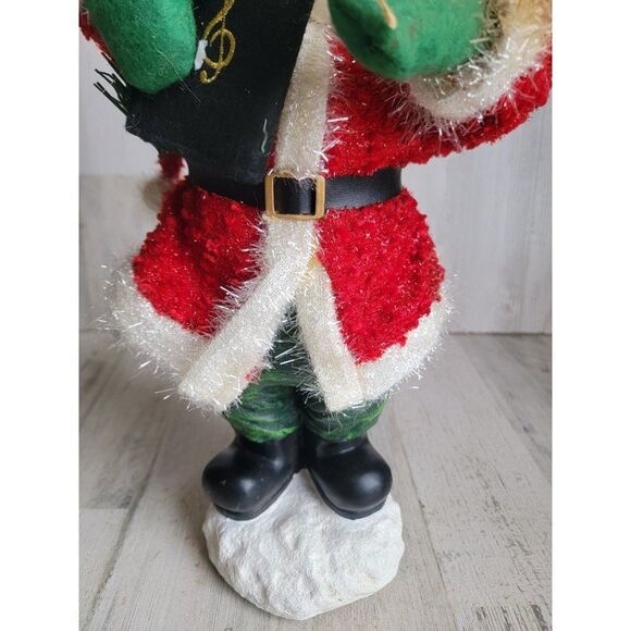 Animated dancing Jingle Bell caroling Santa Claus glitter xmas figure - Picture 5 of 13